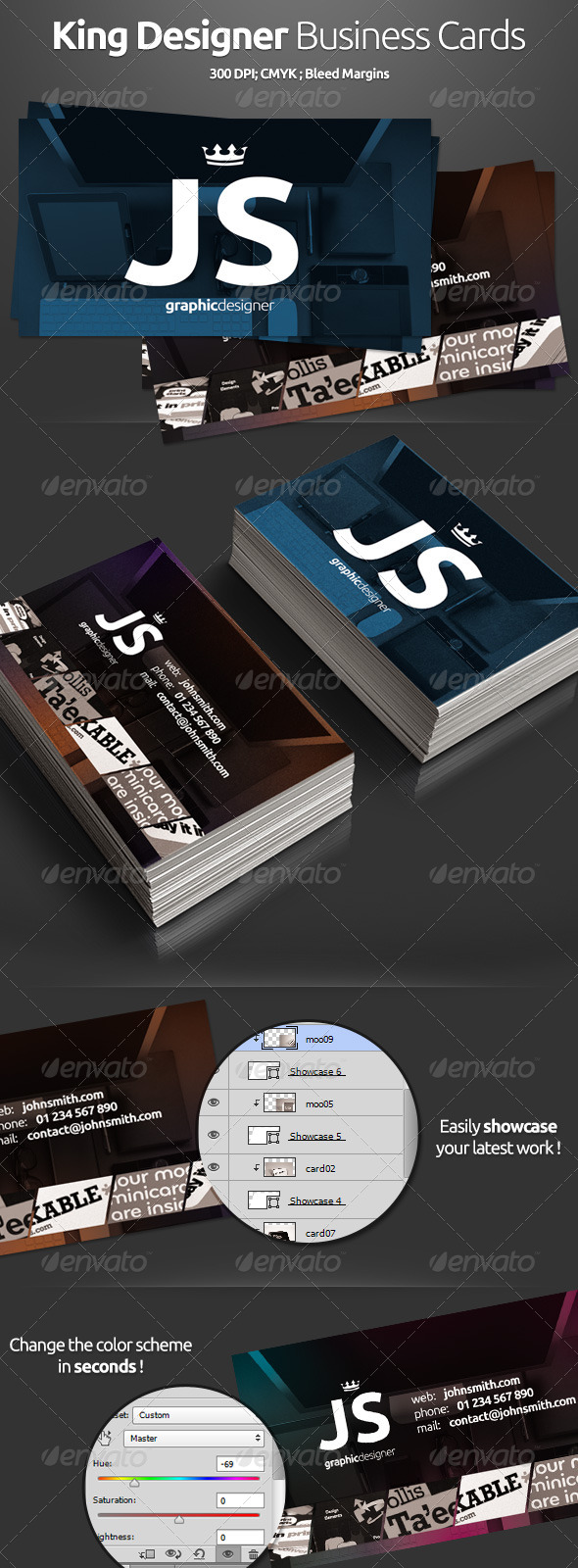 King Designer Business Cards - Creative Business Cards