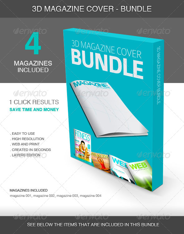 GraphicRiver 3D Magazine Cover Bundle 5423790 GraphicRiver 3D Magazine Cover Bundle 5423790