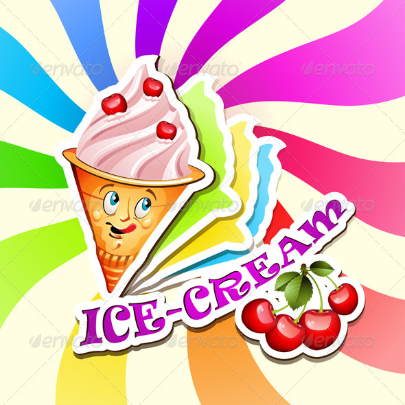 GraphicRiver Cherry Ice Cream 5424516 GraphicRiver Cherry Ice Cream 5424516