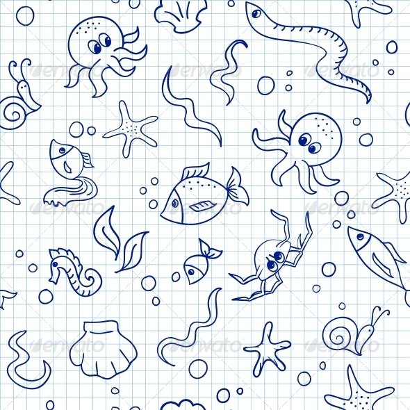 GraphicRiver Seamless Background with Sea Life Elements 5425408 GraphicRiver Seamless Background with Sea Life Elements 5425408