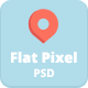 Flat Pixel - Illustrated PSD Template