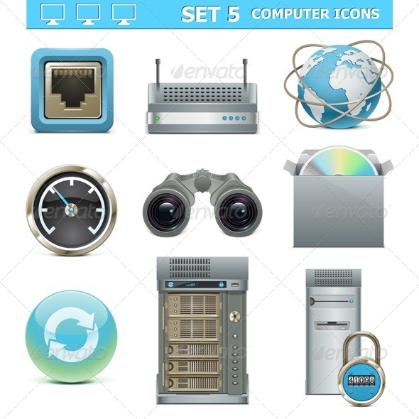 GraphicRiver Vector Computer Icons Set 5428253 GraphicRiver Vector Computer Icons Set 5428253