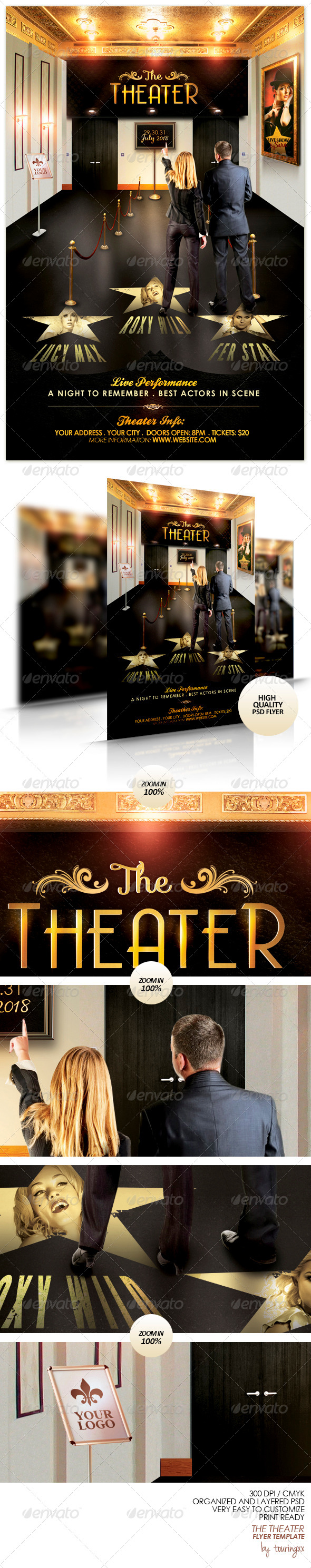 The Theater Flyer Template - Flyers Print Templates