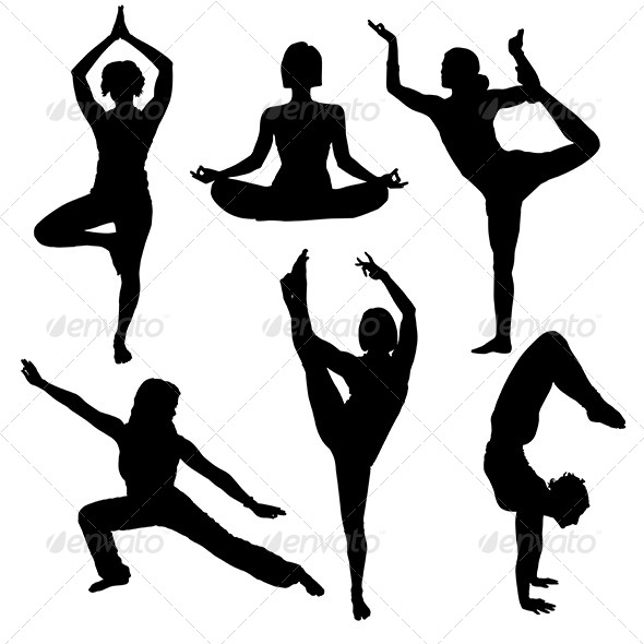 GraphicRiver Yoga Silhouette 5431126 GraphicRiver Yoga Silhouette 5431126