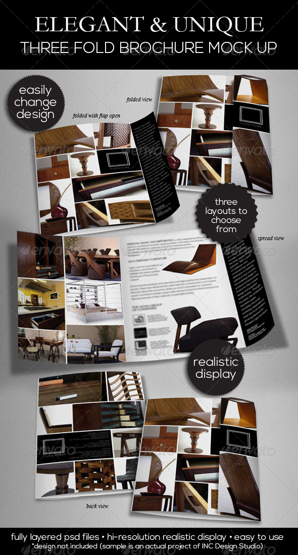 GraphicRiver Elegant & Unique Three Fold Brochure Mock Up 5396825 GraphicRiver Elegant & Unique Three Fold Brochure Mock Up 5396825
