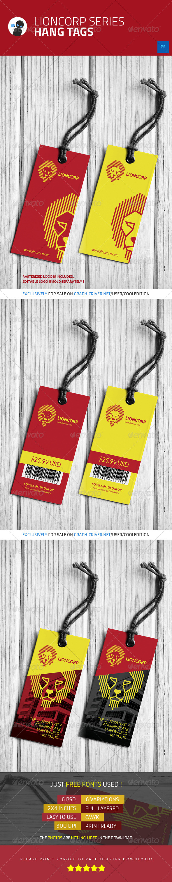 Lioncorp Series - Hang Tags - Miscellaneous Print Templates