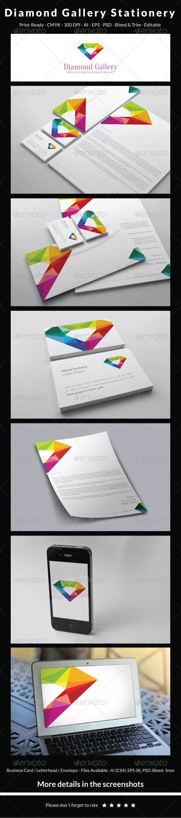 GraphicRiver Diamond Gallery Stationery 5434923 GraphicRiver Diamond Gallery Stationery 5434923
