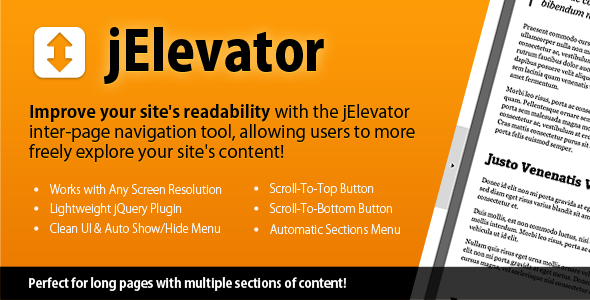 jElevator jQuery Inter-Page Navigation Tool - CodeCanyon Item for Sale