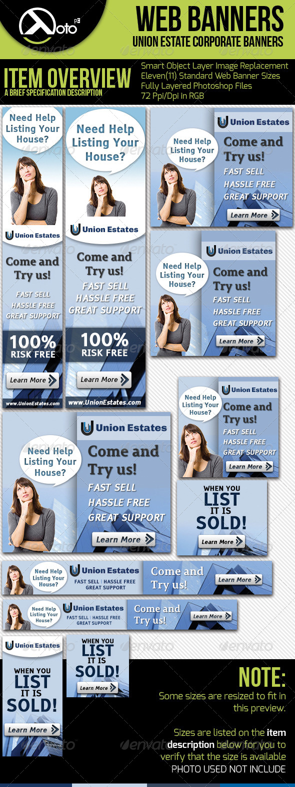 Real Estate Corporate Web Banners - Banners & Ads Web Elements