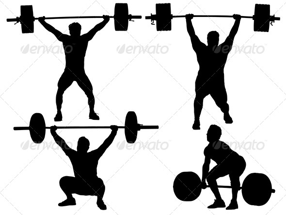 GraphicRiver Weight Lifting Silhouette 5435785 GraphicRiver Weight Lifting Silhouette 5435785