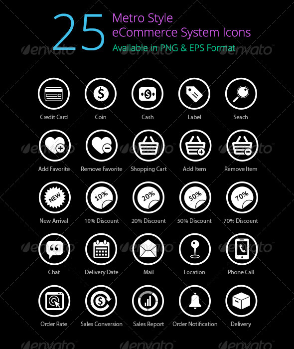 GraphicRiver 25 Metro eCommerce System Icons 5434580 GraphicRiver 25 Metro eCommerce System Icons 5434580