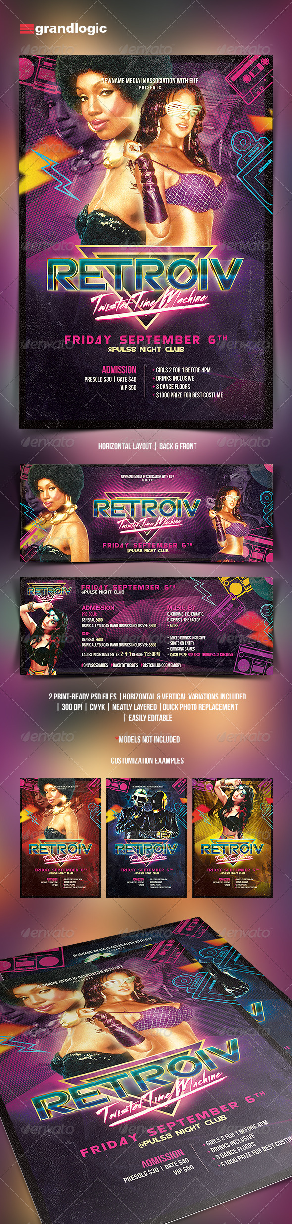 GraphicRiver Futuristic Retro Party Flyer 5440439 GraphicRiver Futuristic Retro Party Flyer 5440439