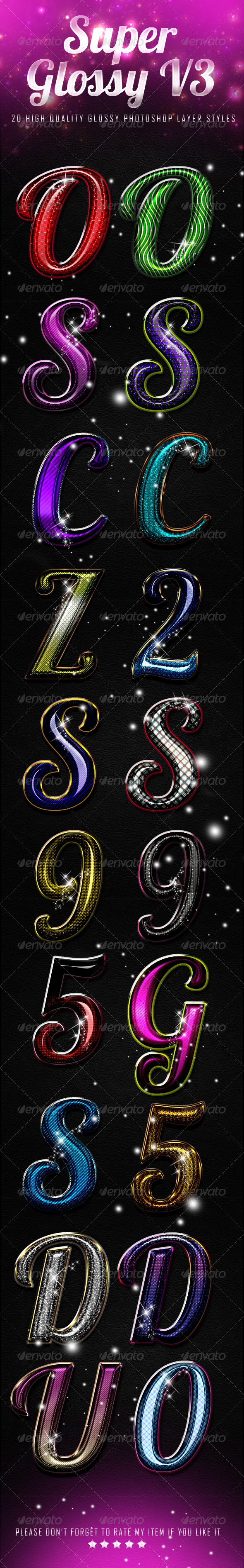 GraphicRiver Super Glossy Layer Styles V3 5444305 GraphicRiver Super Glossy Layer Styles V3 5444305