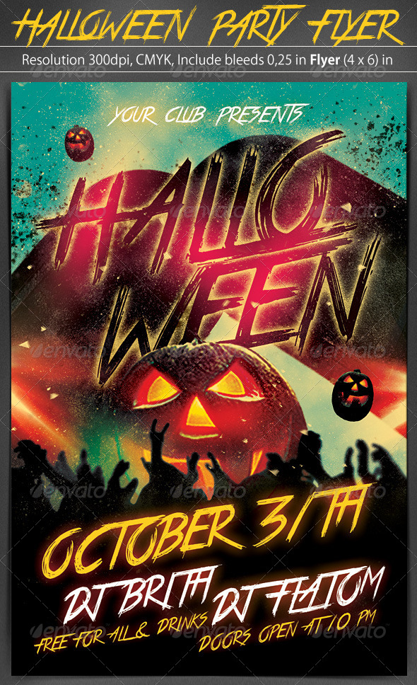 GraphicRiver Halloween Party Flyer Template 5447300 GraphicRiver Halloween Party Flyer Template 5447300