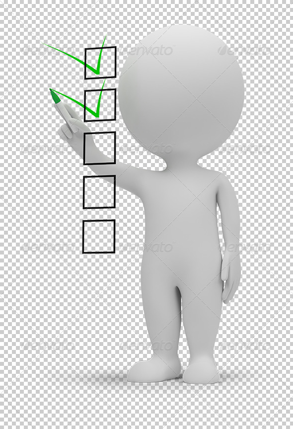 GraphicRiver 3D small people checklist 5448000 GraphicRiver 3D small people checklist 5448000