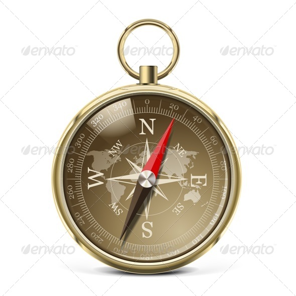 GraphicRiver Vector Golden Compass 5448787 GraphicRiver Vector Golden Compass 5448787