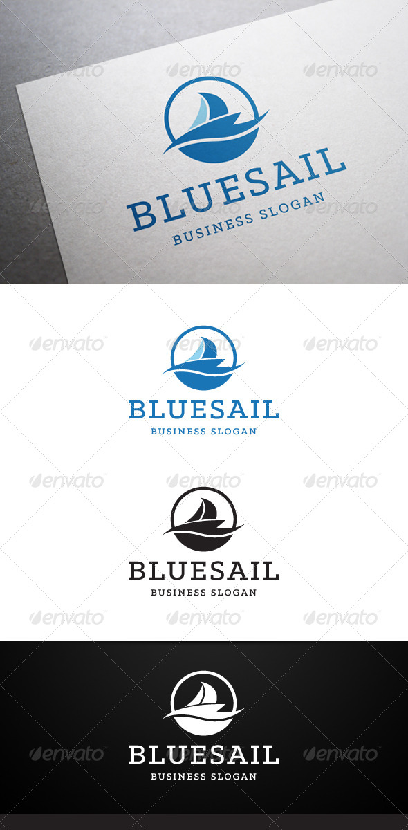GraphicRiver Blue Sail Logo 5448919 GraphicRiver Blue Sail Logo 5448919