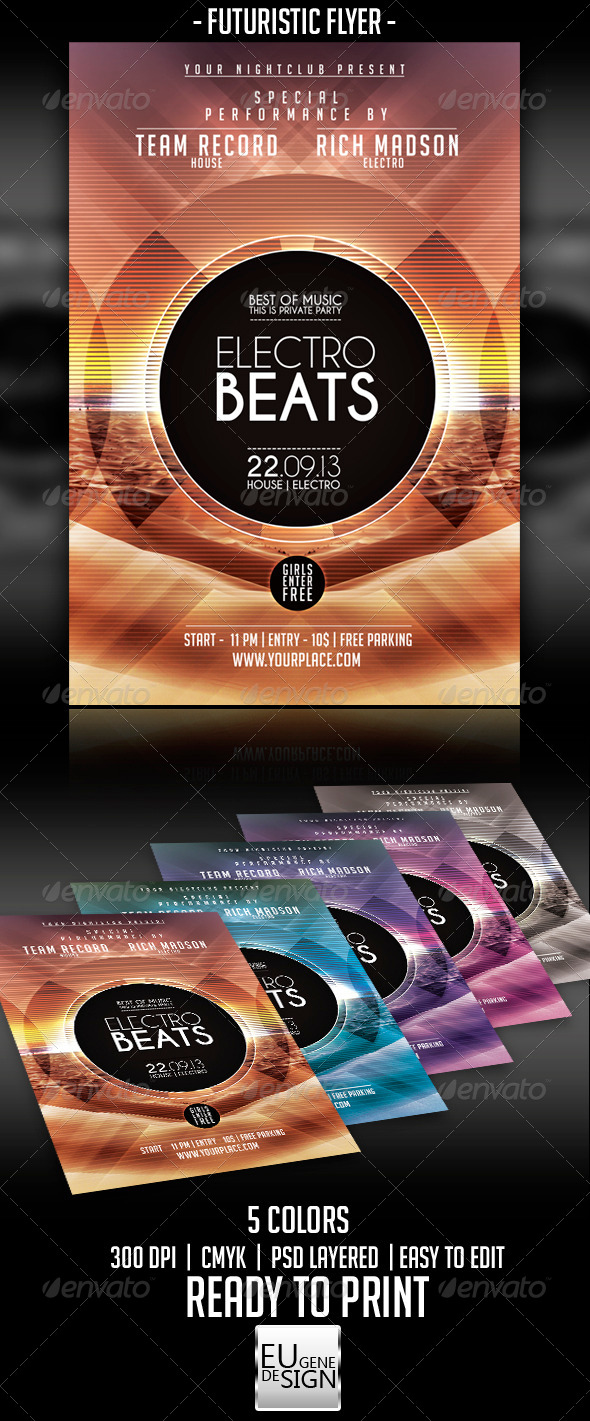 GraphicRiver Futuristic Flyer Template 5449966 GraphicRiver Futuristic Flyer Template 5449966