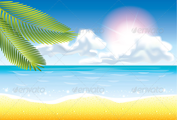 GraphicRiver Summer Beach Vector Background 5453735 GraphicRiver Summer Beach Vector Background 5453735
