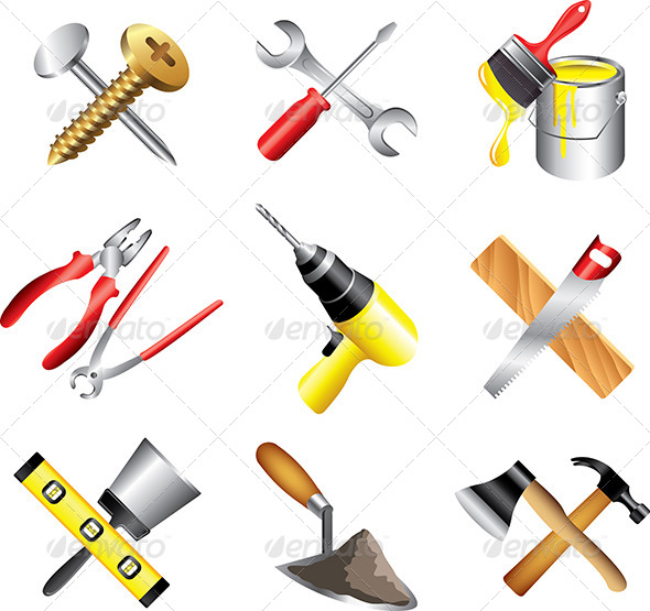GraphicRiver Construction Tools Icons Set 5454325 GraphicRiver Construction Tools Icons Set 5454325