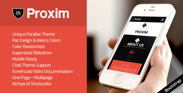 PROXIM - WordPress Unique One-page Parallax Theme - Portfolio Creative