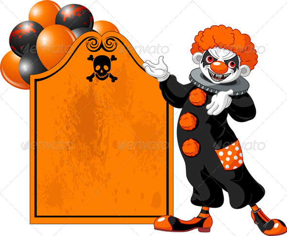 GraphicRiver Scary Halloween Clown Inviting 5455019 GraphicRiver Scary Halloween Clown Inviting 5455019