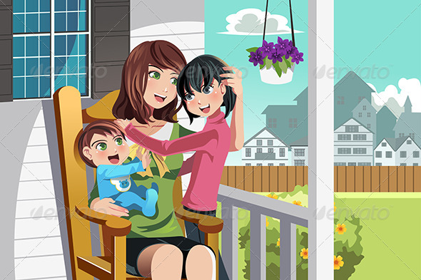 GraphicRiver Mother and children 5455112 GraphicRiver Mother and children 5455112