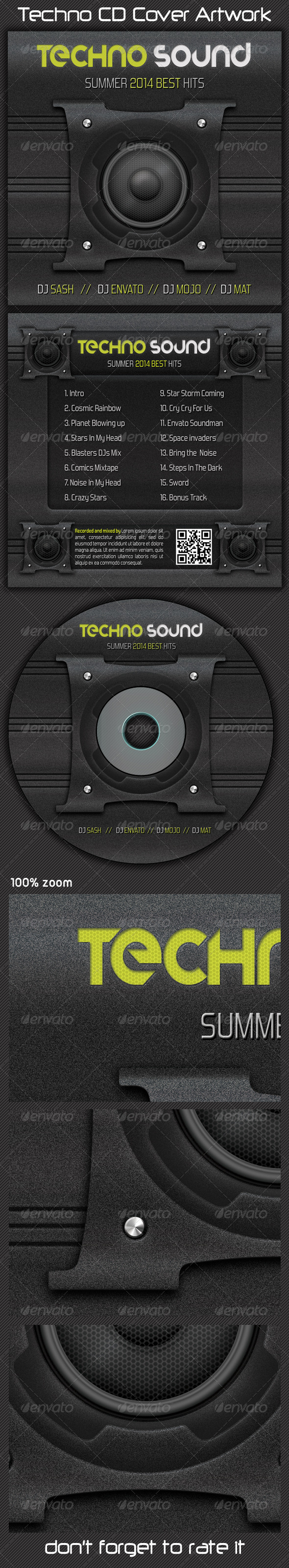 GraphicRiver Techno CD Cover Artwork 5456880 GraphicRiver Techno CD Cover Artwork 5456880