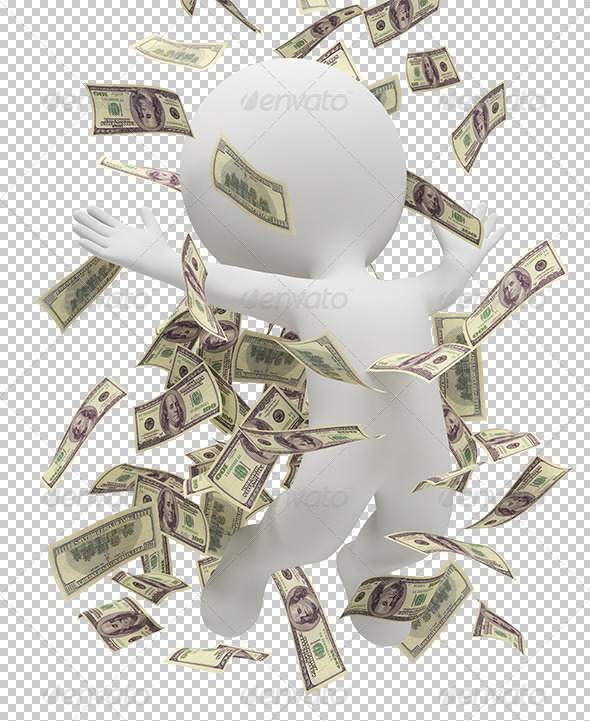 GraphicRiver 3D small people money rain 5457558 GraphicRiver 3D small people money rain 5457558