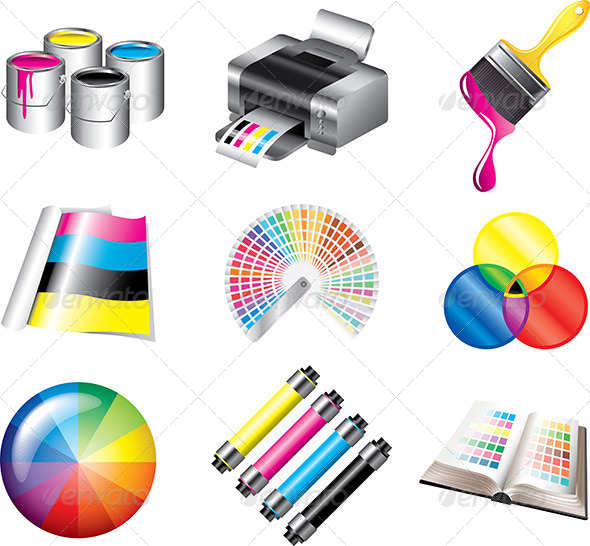 GraphicRiver Printing and CMYK Colors Icons Set 5458597 GraphicRiver Printing and CMYK Colors Icons Set 5458597