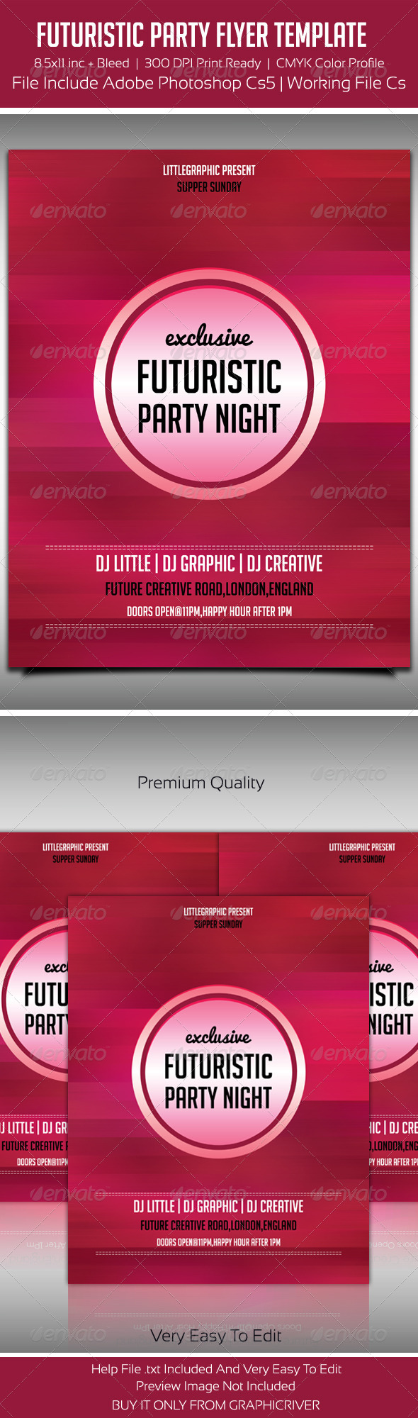 Future Flyer Template 2 - Clubs & Parties Events