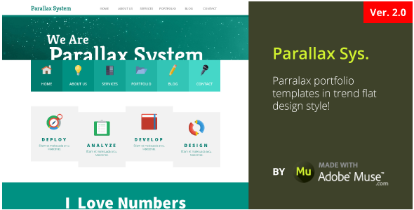 Parallax System | One Page Parallax Portfolio - Creative Muse Templates