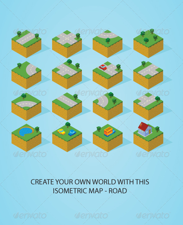GraphicRiver Pre Assembly Isometric Map-Road 5466363 GraphicRiver Pre Assembly Isometric Map-Road 5466363