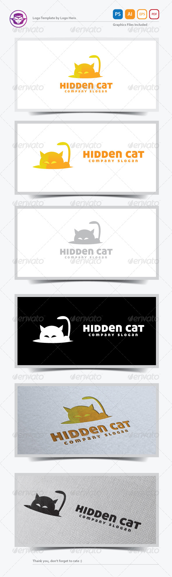 GraphicRiver Hidden Cat Logo Template 5471127 GraphicRiver Hidden Cat Logo Template 5471127