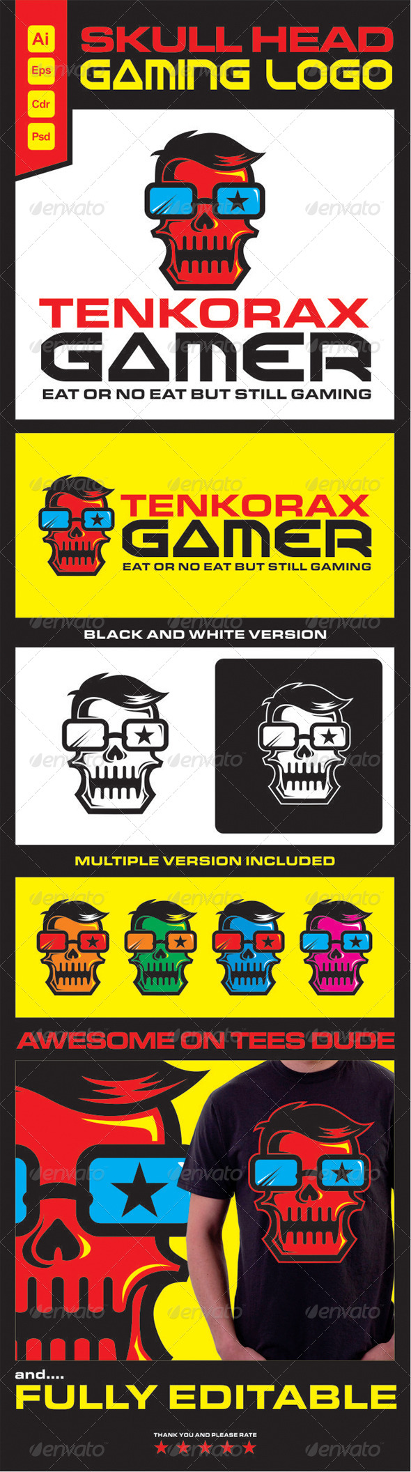 GraphicRiver Gamer Geek Tenkorax Logo 5471448 GraphicRiver Gamer Geek Tenkorax Logo 5471448