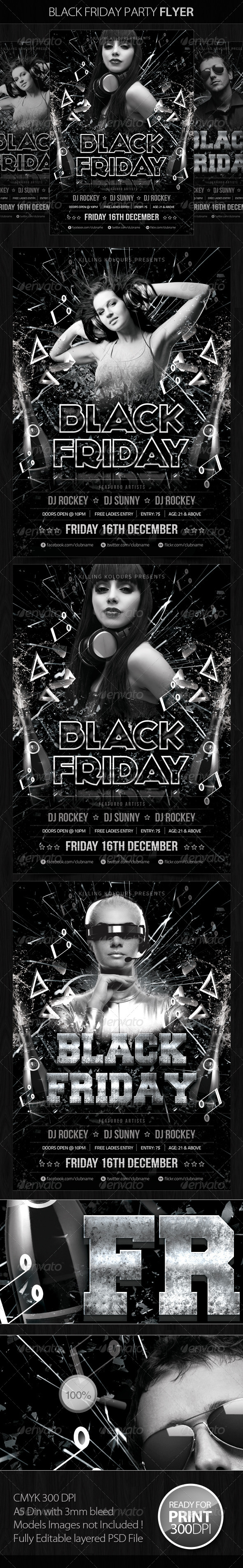 Black Friday Party Flyer - Clubs & Parties Events