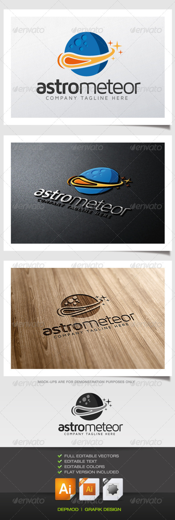 GraphicRiver Astro Meteor Logo 5476194 GraphicRiver Astro Meteor Logo 5476194