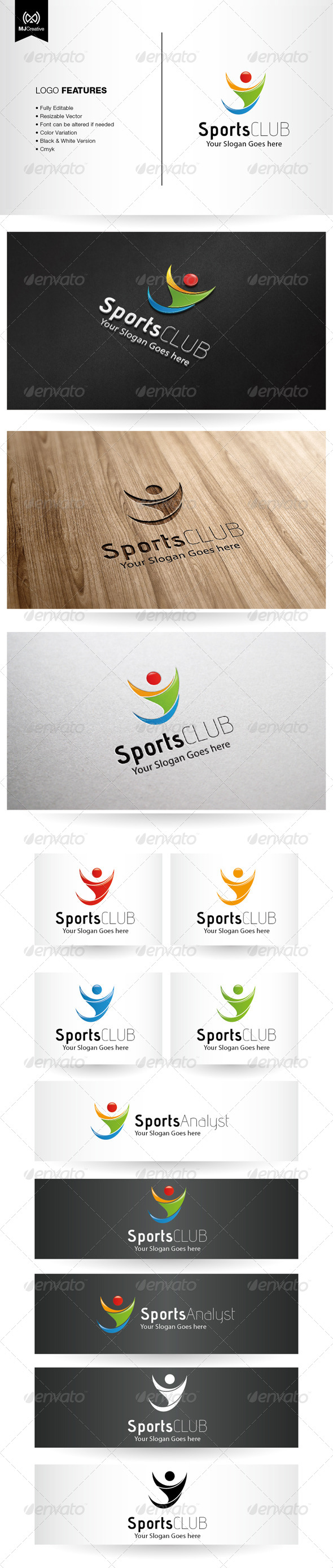 GraphicRiver Abstract Human and Sport Logo 5482740 GraphicRiver Abstract Human and Sport Logo 5482740