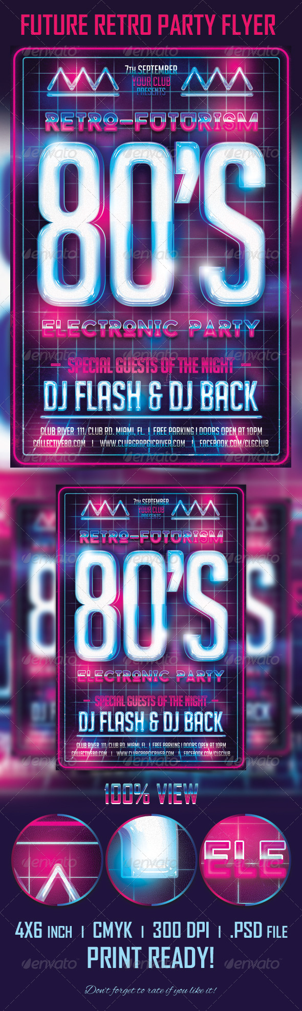 GraphicRiver Future Retro Party Flyer Template 5484327 GraphicRiver Future Retro Party Flyer Template 5484327