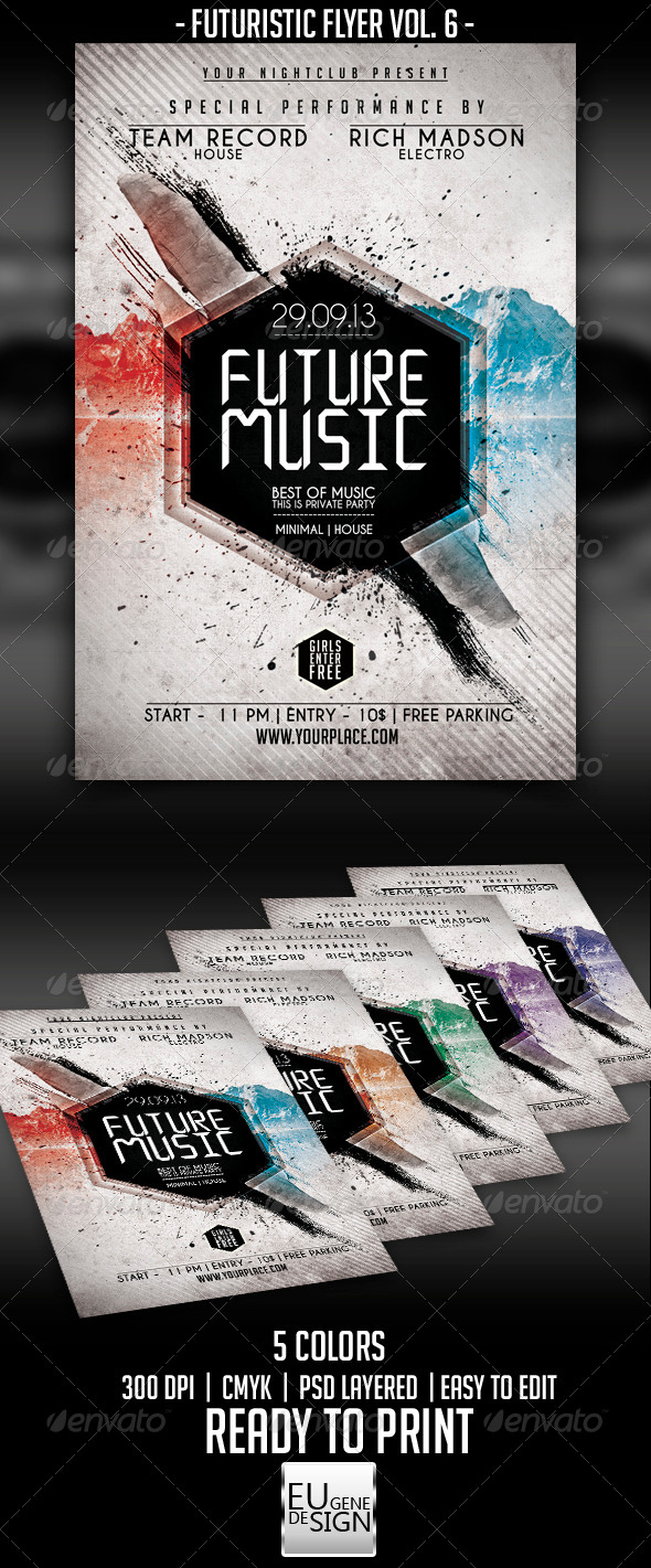 GraphicRiver Futuristic Flyer Vol 6 5484346 GraphicRiver Futuristic Flyer Vol 6 5484346