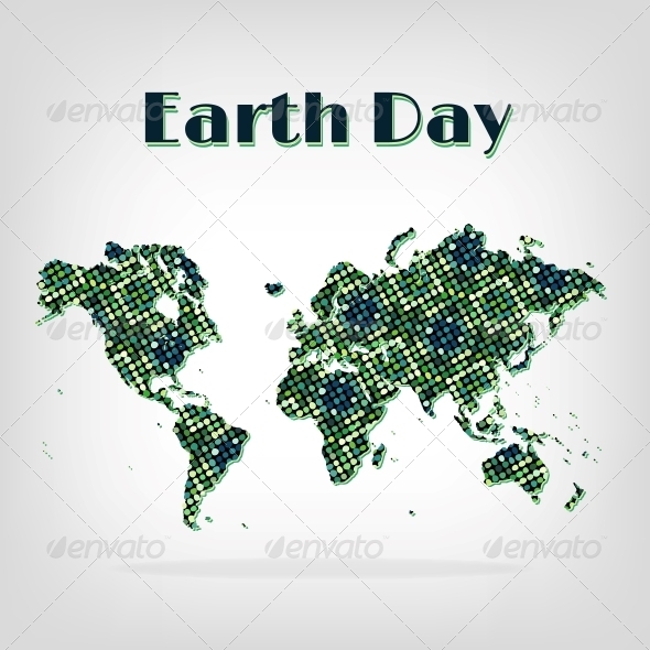 GraphicRiver Earth Day Card Decorative Map with Shadow 5486474 GraphicRiver Earth Day Card Decorative Map with Shadow 5486474
