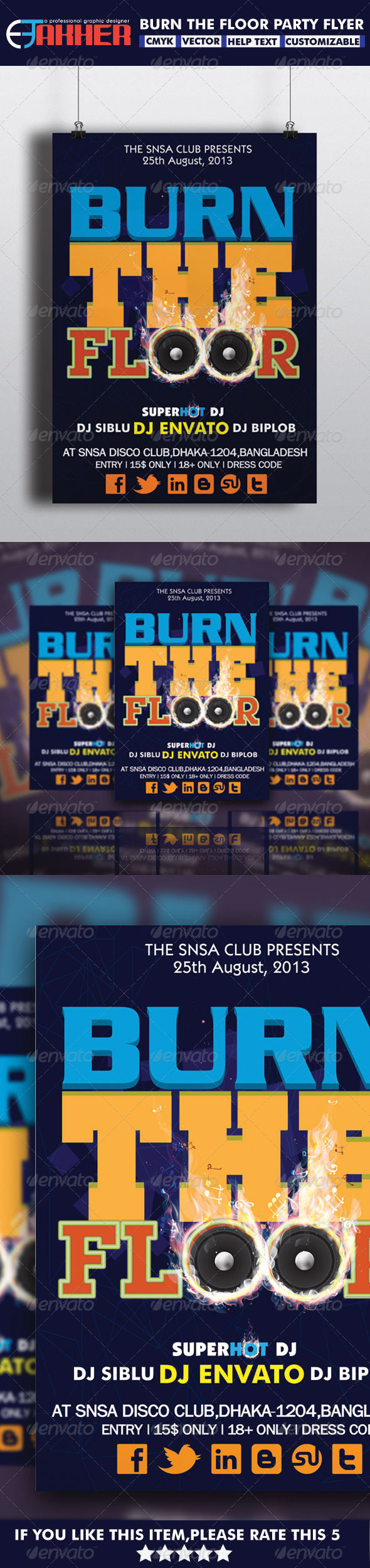 GraphicRiver Burn The Floor Party Flyer 5468472 GraphicRiver Burn The Floor Party Flyer 5468472