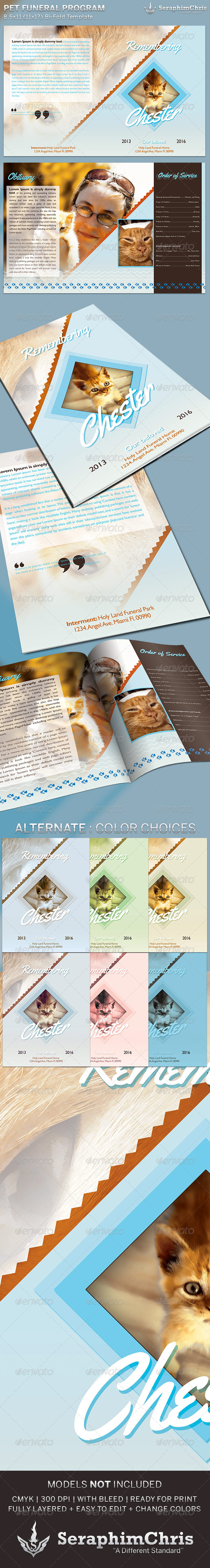 GraphicRiver Pet Funeral Program Bi-Fold Template 5489821 GraphicRiver Pet Funeral Program Bi-Fold Template 5489821