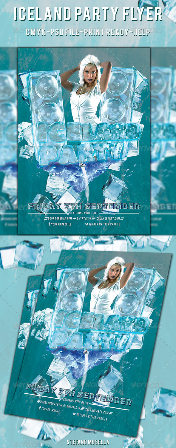 GraphicRiver ICELAND PARTY FLYER 5467487 GraphicRiver ICELAND PARTY FLYER 5467487