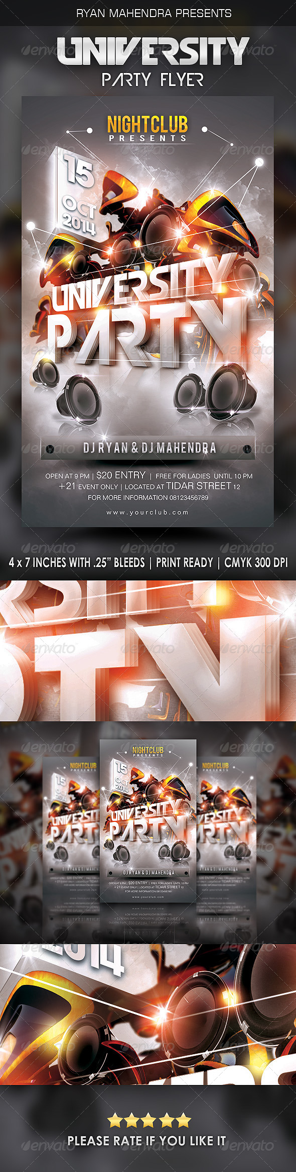 University Party Flyer - Clubs & Parties Events