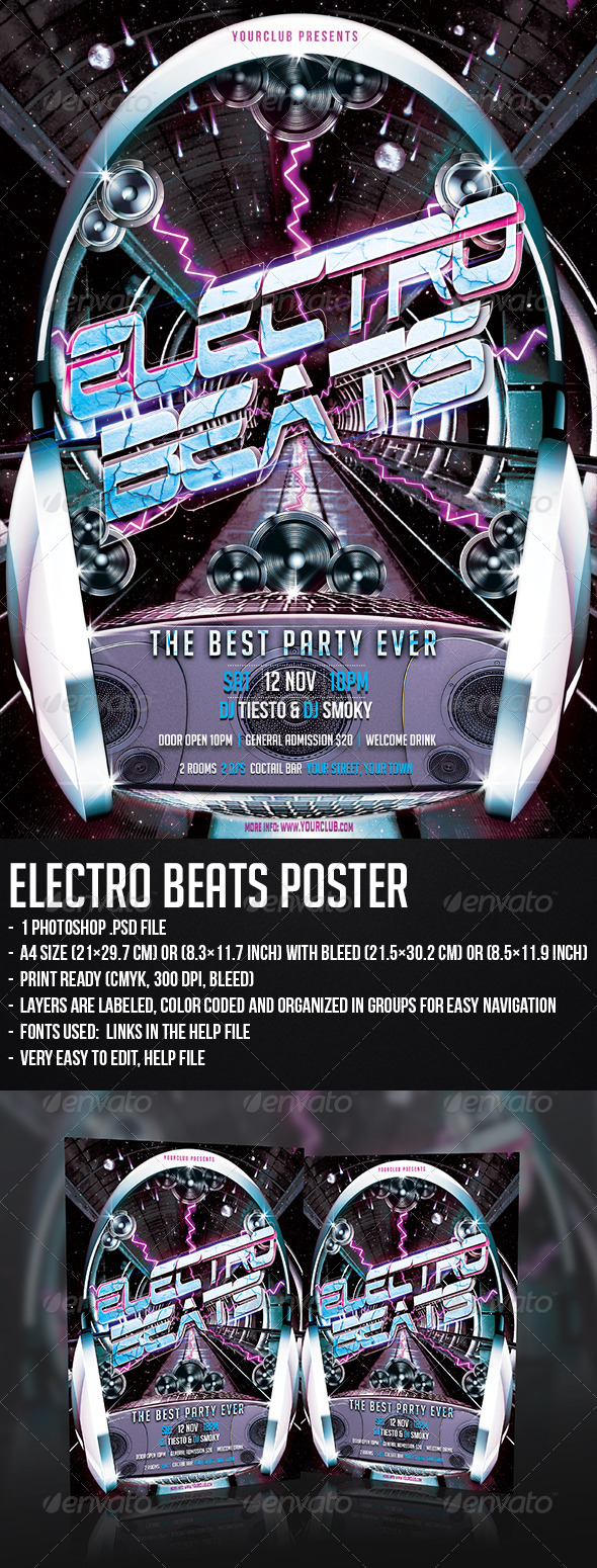 GraphicRiver Electro Beats Poster 5449200 GraphicRiver Electro Beats Poster 5449200