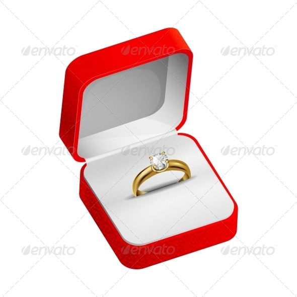 GraphicRiver Gold Ring in a Red Box 5498784 GraphicRiver Gold Ring in a Red Box 5498784