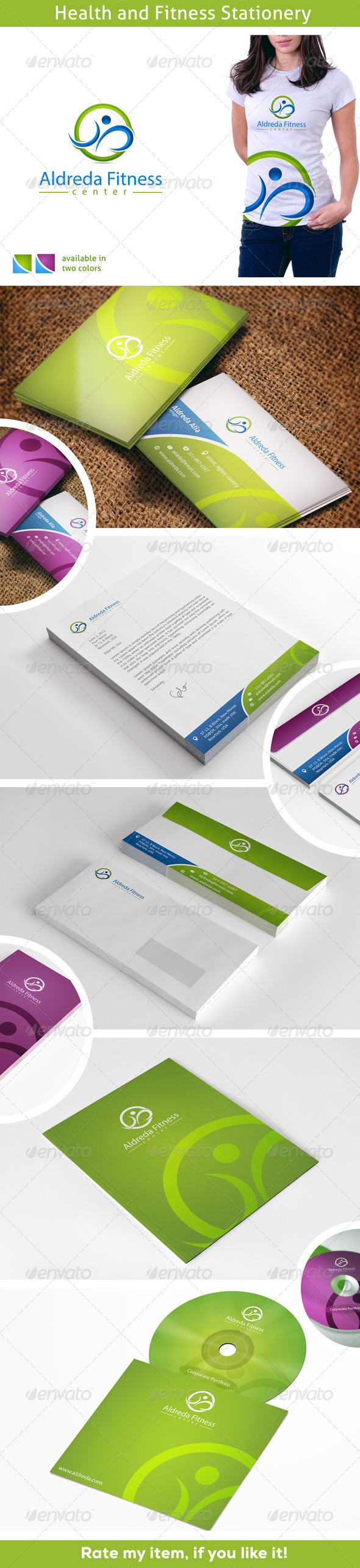 Healthy Fitness - Stationery Print Templates