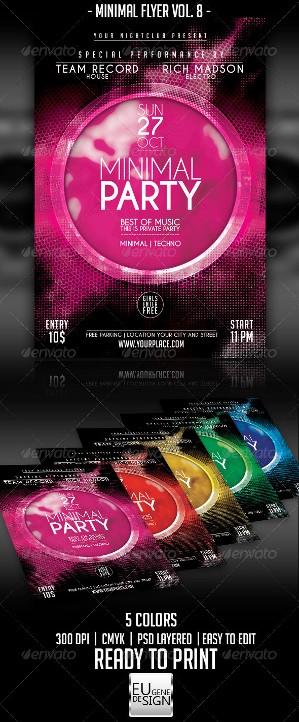 Minimal Flyer Vol. 8 - Clubs & Parties Events