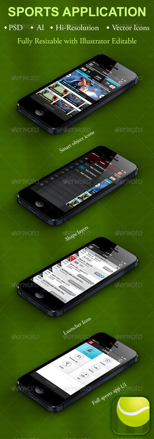 GraphicRiver Sports Application for Smartphones 5502320 GraphicRiver Sports Application for Smartphones 5502320
